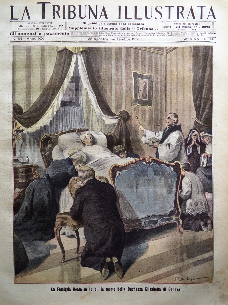 La Tribuna Illustrata 25 Agosto 1912 Elisabetta di Genova Jules …