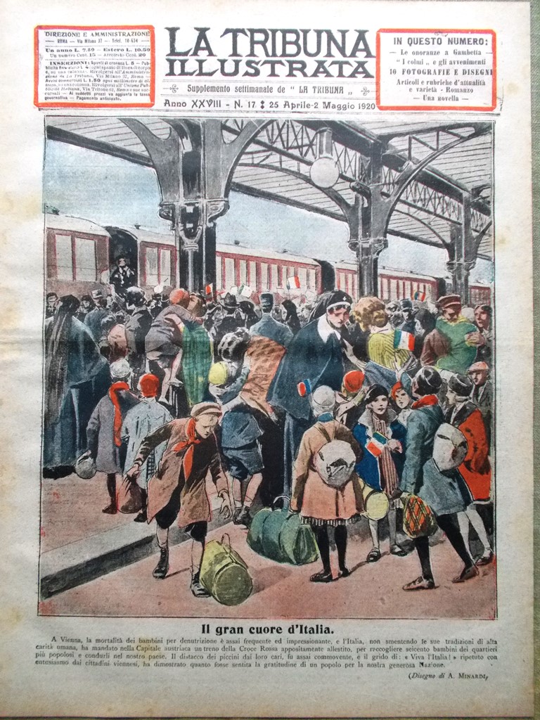 La Tribuna Illustrata 25 Aprile 1920 Leone Gambetta Croce Rossa …