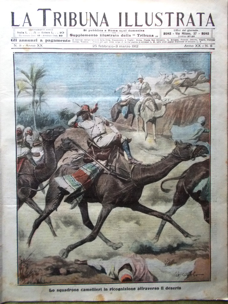 La Tribuna Illustrata 25 Febbraio 1912 Roujon Cherubini Spahis Sahara …