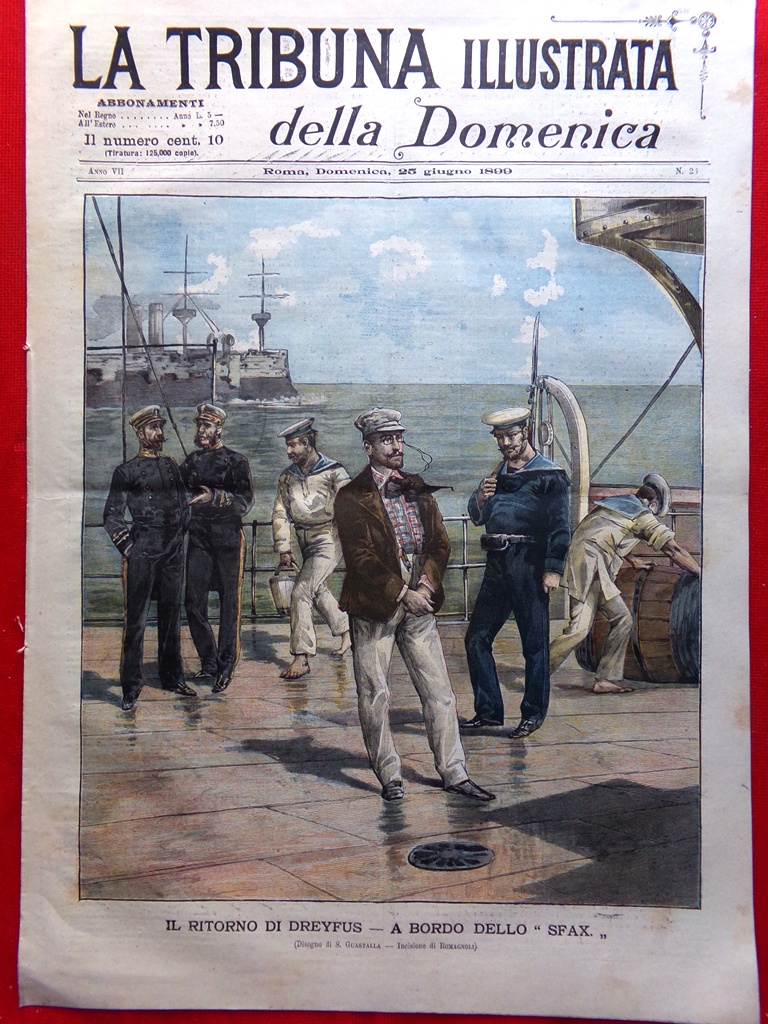 La Tribuna Illustrata 25 Giugno 1899 Ritorno Dreyfus Gara Como …