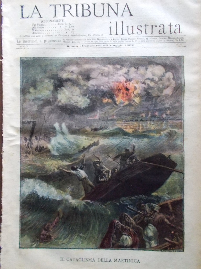 La Tribuna Illustrata 25 Maggio 1902 Eruzione in Martinica Malta …