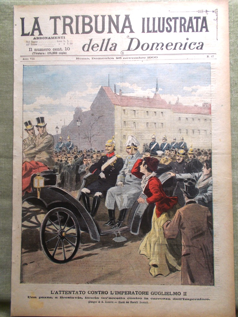 La Tribuna Illustrata 25 Novembre 1900 Kruger Transvaal Attentato a …