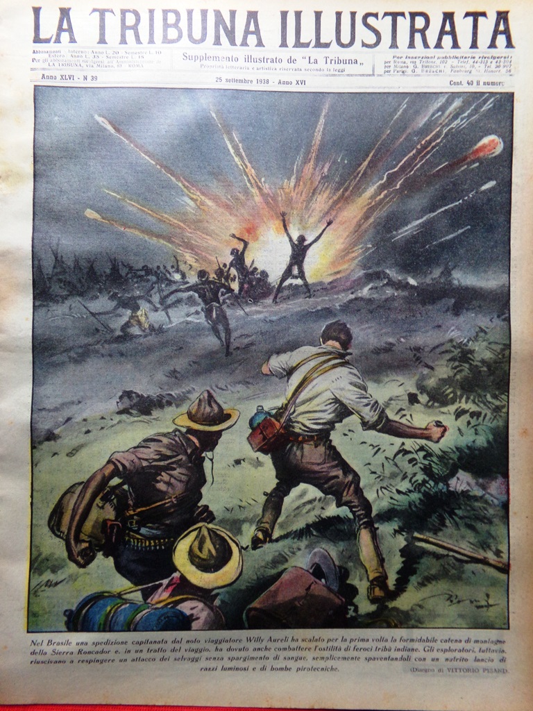 La Tribuna Illustrata 25 Settembre 1938 Caselotti Creti Monza Campionato …