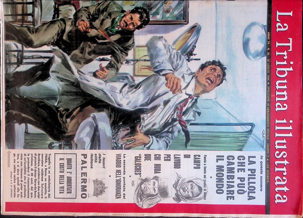 La Tribuna Illustrata 26 Luglio 1964 Aiguille Thyssen Goldwater Harding …