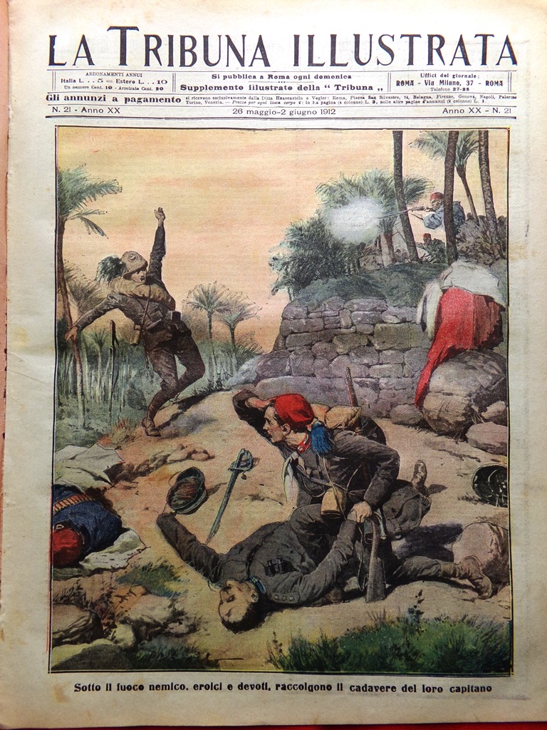La Tribuna Illustrata 26 Maggio 1912 Tubercolosi Gennaro Tura Guerra …