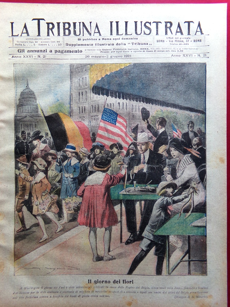 La Tribuna Illustrata 26 Maggio 1918 WW1 Conquista Monte Corno …