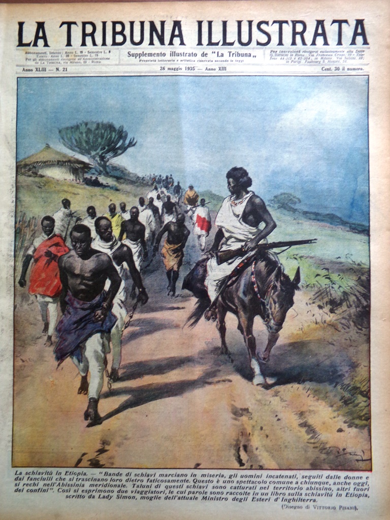 La Tribuna Illustrata 26 Maggio 1935 Schiavitù Etiopia Nome Papa …