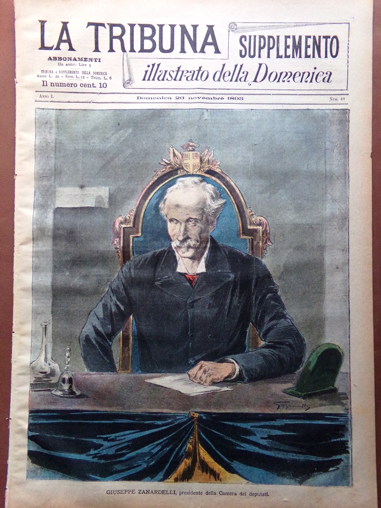 La Tribuna Illustrata 26 Novembre 1893 Zanardelli Camera flammarion Fine …