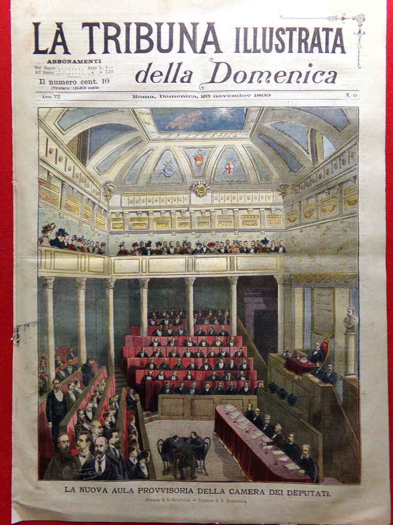 La Tribuna Illustrata 26 Novembre 1899 Motociclo Villari Camera Deputati …