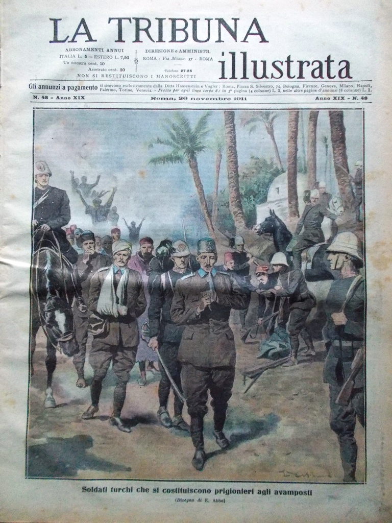 La Tribuna Illustrata 26 Novembre 1911 Cimeli di Manzoni Rivolta …