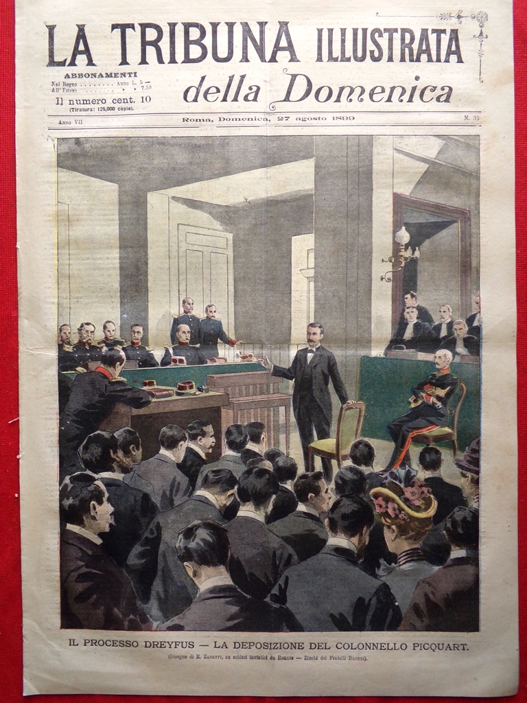 La Tribuna Illustrata 27 Agosto 1899 Dreyfus Jules Guérin Batterie …