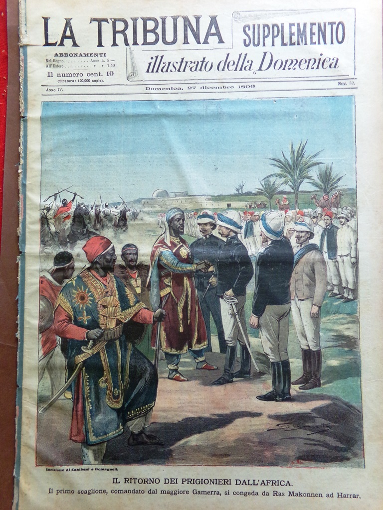 La Tribuna Illustrata 27 Dicembre 1896 Prigionieri Africa Natale Betlemme …