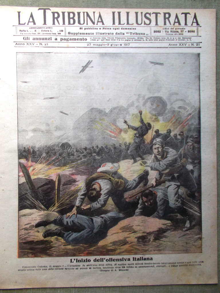 La Tribuna Illustrata 27 Maggio 1917 WW1 Ernesto Ferrero Flotta …