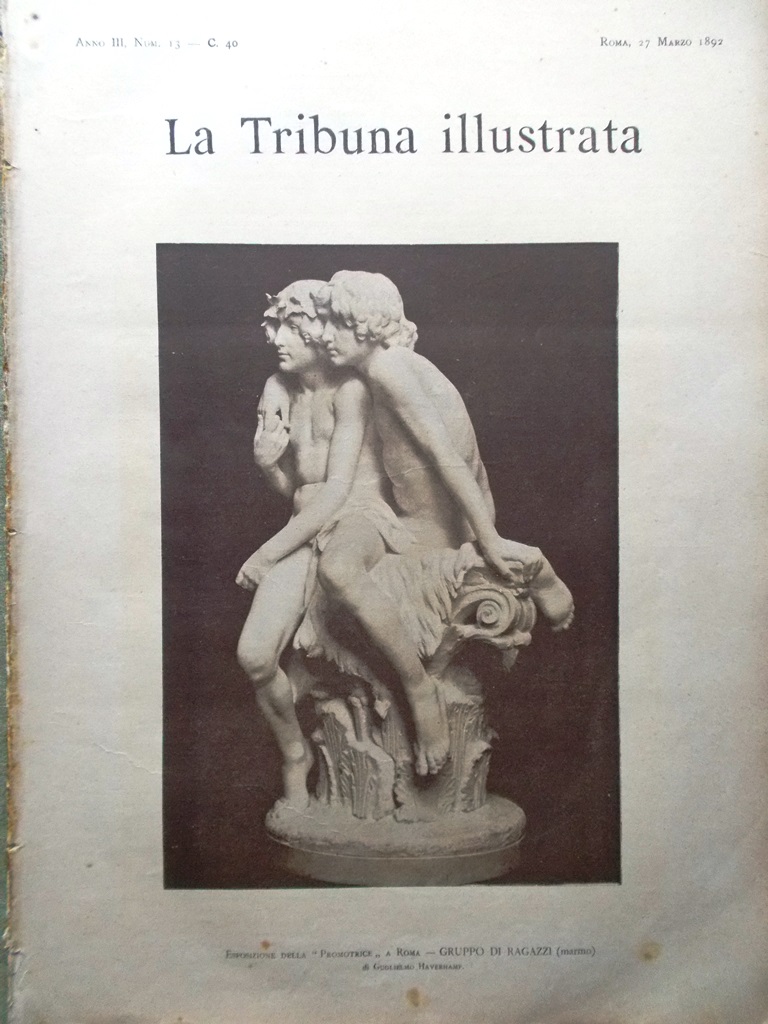 La Tribuna Illustrata 27 Marzo 1892 Piena del Tevere Politeama …