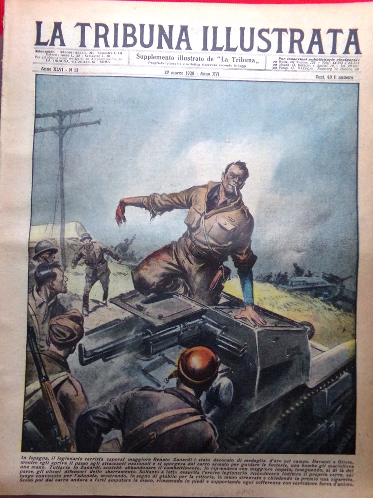 La Tribuna Illustrata 27 Marzo 1938 Renato Zanardo Vita Controfigura …