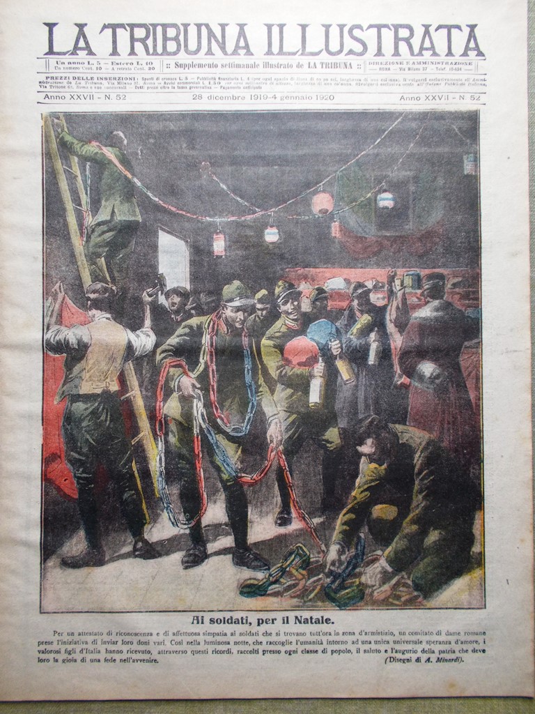 La Tribuna Illustrata 28 Dicembre 1919 Natale Soldati Armistizio Cenone …