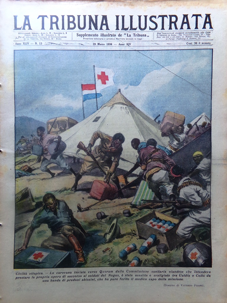 La Tribuna Illustrata 29 Marzo 1936 Eritrea Renania Rivolta Galla …