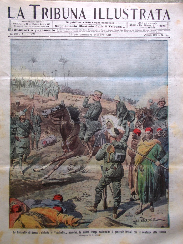 La Tribuna Illustrata 29 Settembre 1912 Valle Elsa Legagneux Derna …