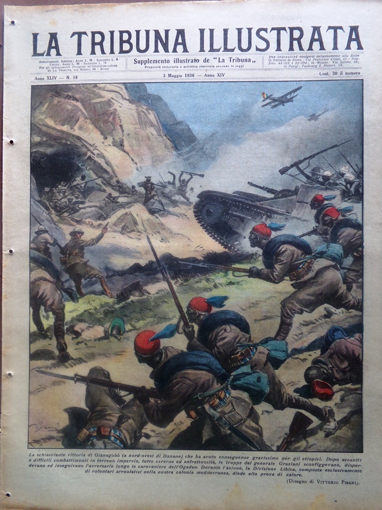 La Tribuna Illustrata 3 Maggio 1936 Arca Noè Addis Abeba …