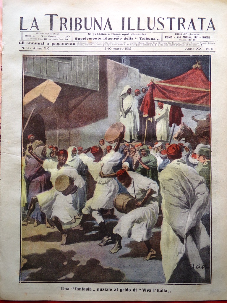 La Tribuna Illustrata 3 Marzo 1912 Ospedale Ferruccio Gay Roma …
