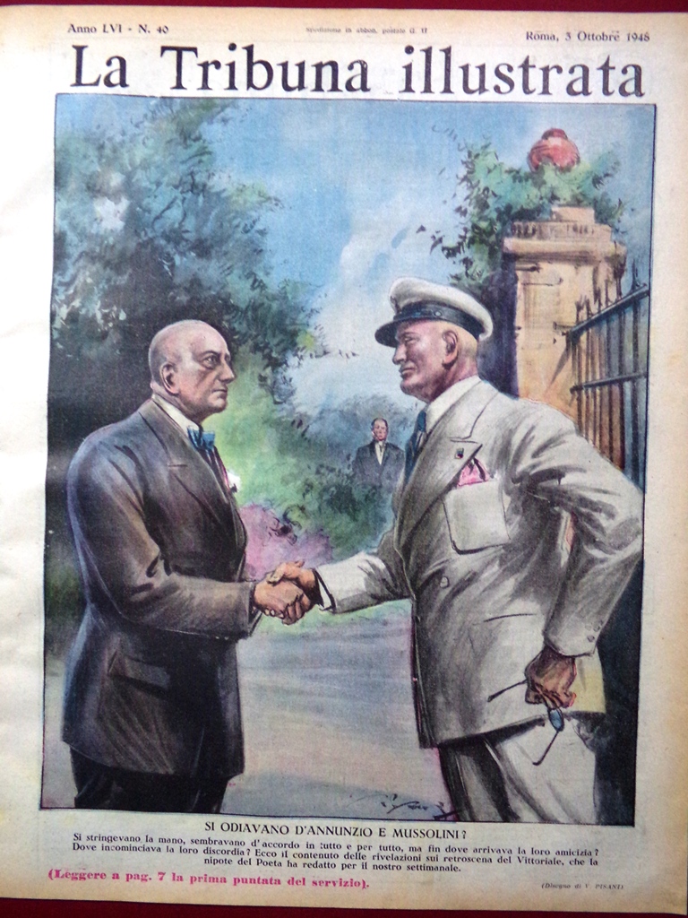 La Tribuna Illustrata 3 Ottobre 1948 Mussolini D'Annunzio Ailè Selassiè …