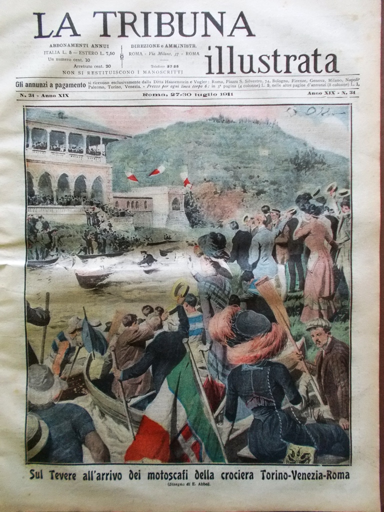 La Tribuna Illustrata 30 Luglio 1911 Castel Porziano San Marco …