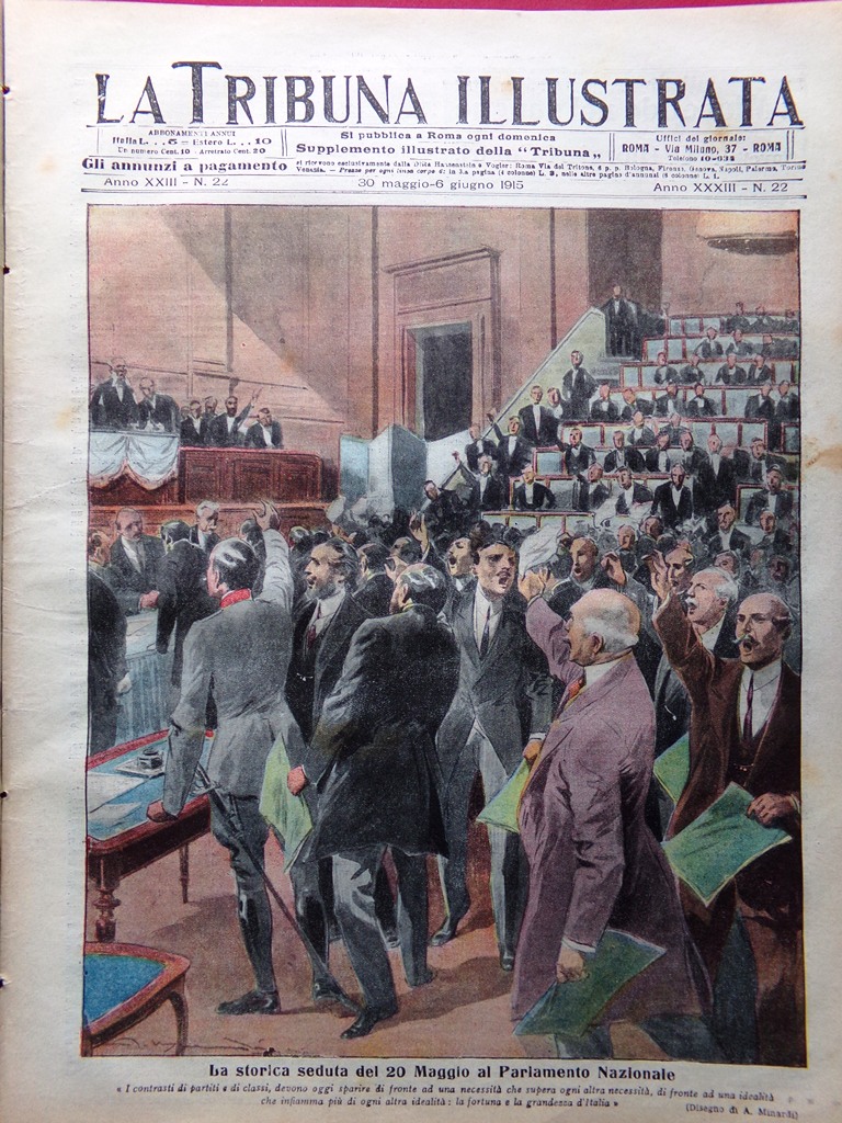 La Tribuna Illustrata 30 Maggio 1915 WW1 Italia in Guerra …