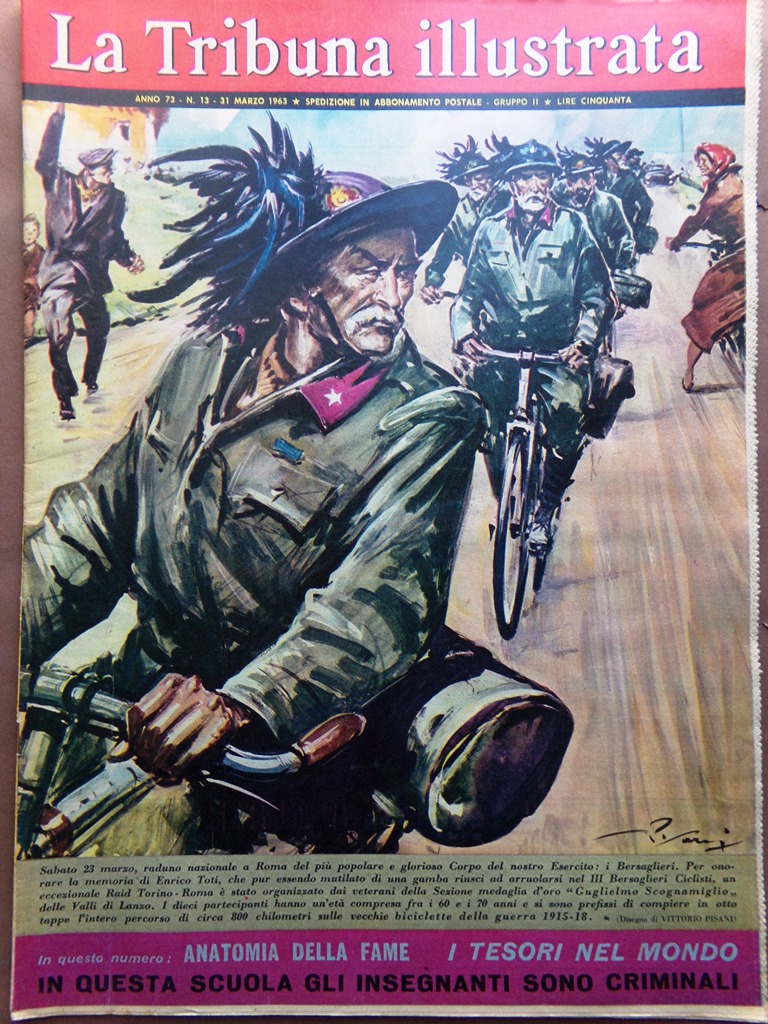 La Tribuna Illustrata 31 Marzo 1963 Bersaglieri Nardiello Sharif Sordomuti …
