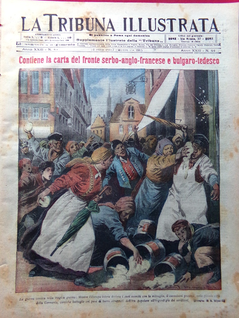 La Tribuna Illustrata 31 Ottobre 1915 WW1 Bulgaria Ospedale Fronte …