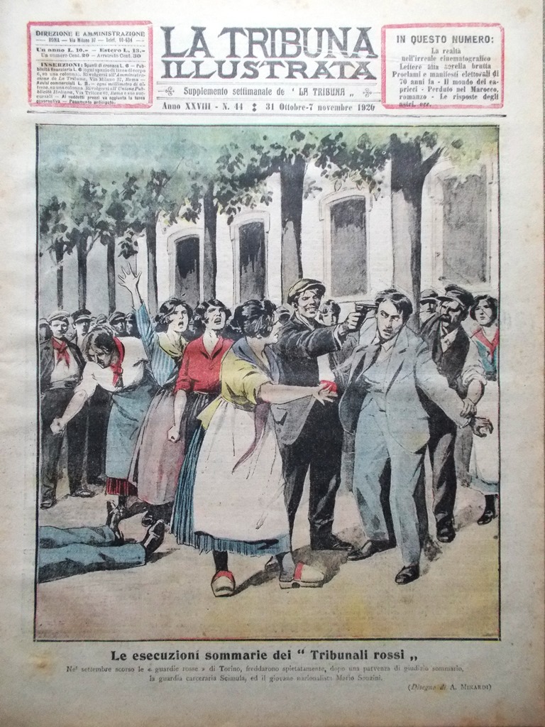 La Tribuna Illustrata 31 Ottobre 1920 Tribunali Rossi Rivolta Russia …