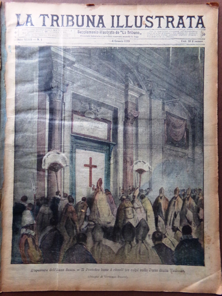 La Tribuna Illustrata 4 Gennaio 1925 Papa Porta Santa Patologia …