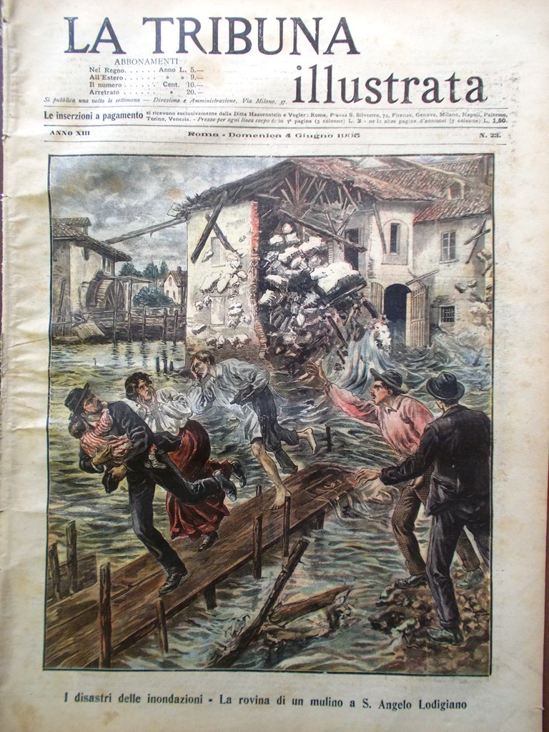 La Tribuna Illustrata 4 Giugno 1905 Angelo Lodigiano Lecce Meningite …