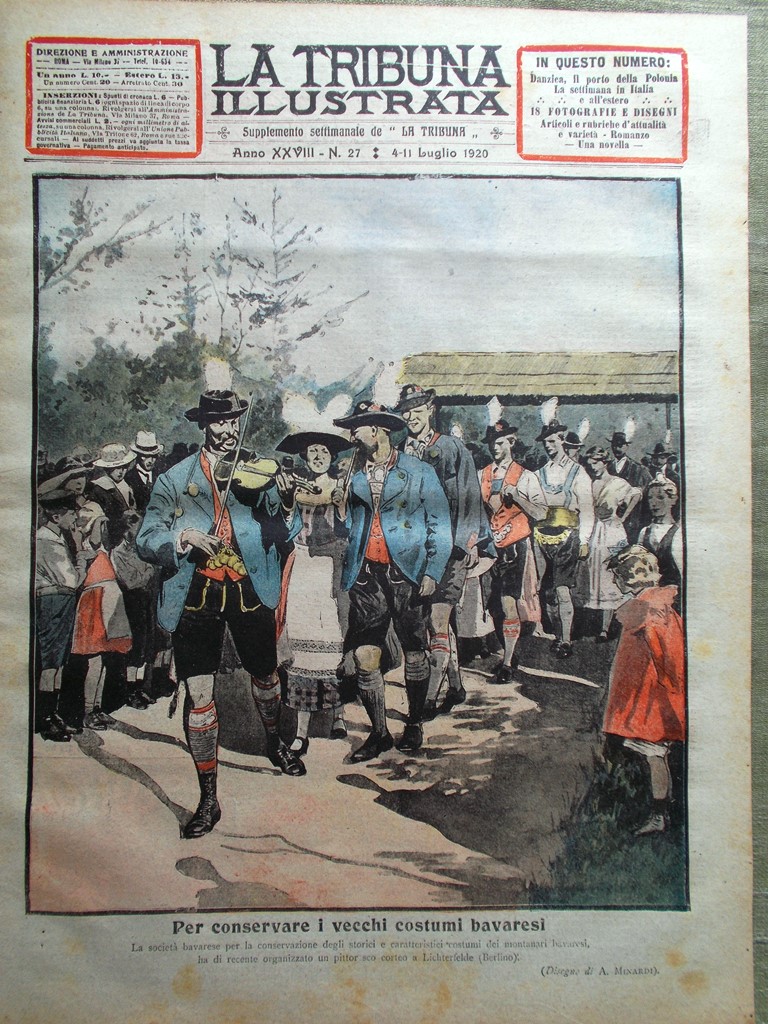 La Tribuna Illustrata 4 Luglio 1920 Danzica Bologna Bavaresi Maiocchi …