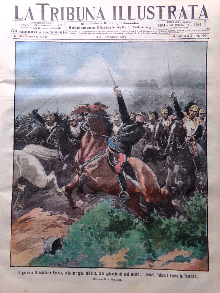 La Tribuna Illustrata 4 Ottobre 1914 WW1 Occupazione Liegi Reims …