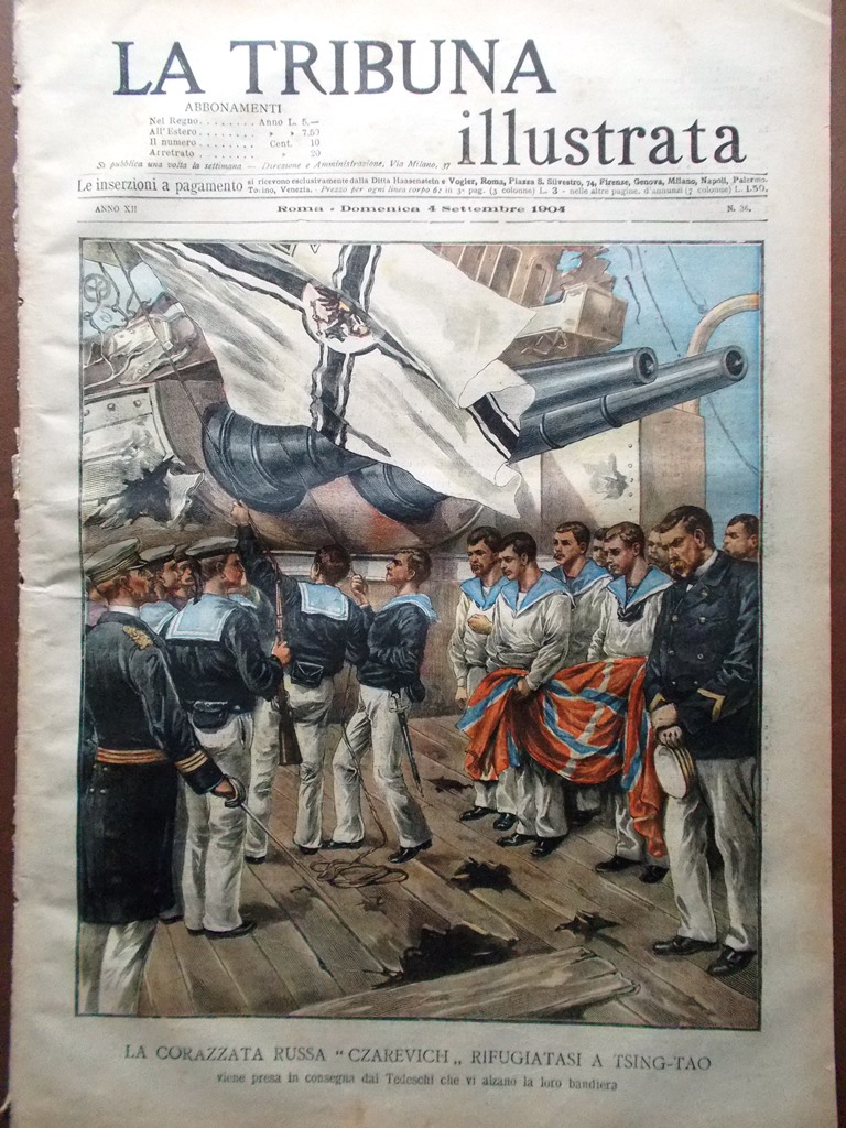 La Tribuna Illustrata 4 Settembre 1904 Nubifragio Sorrento Disastri Navali …