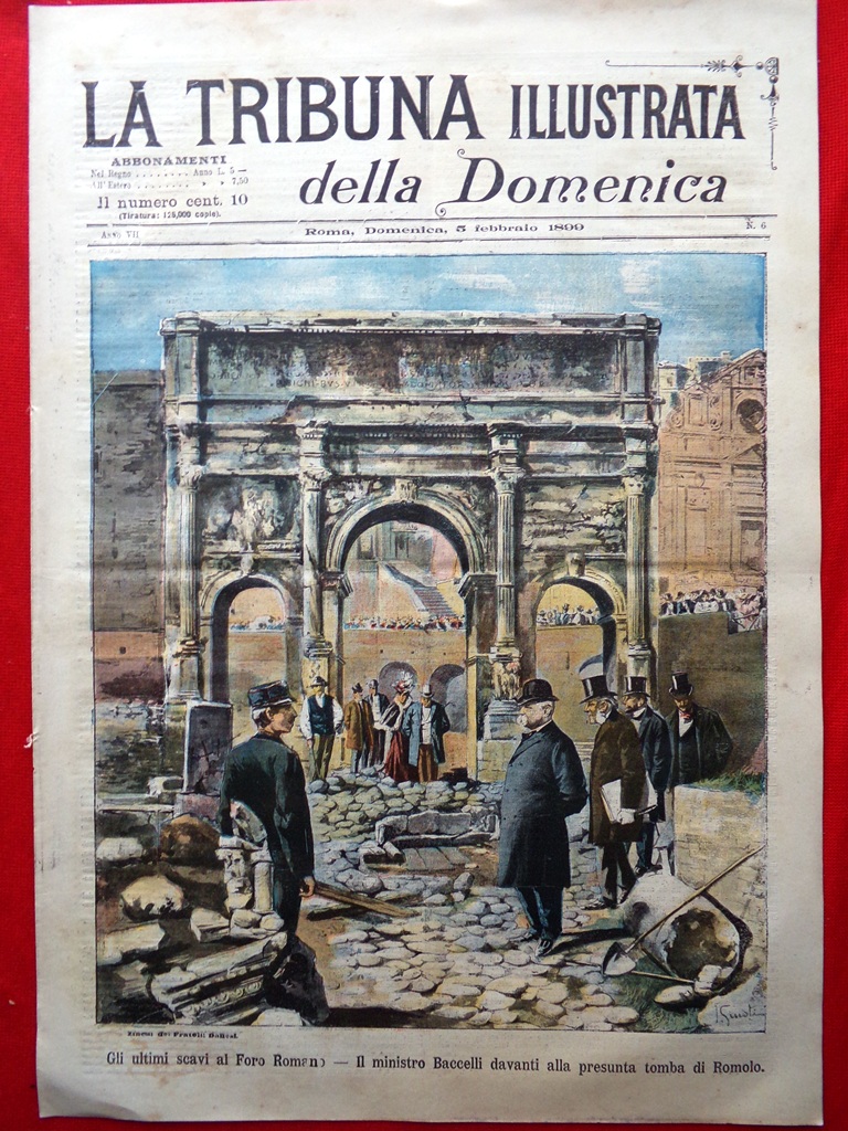 La Tribuna Illustrata 5 Febbraio 1899 Tomba Romolo Foro Romano …