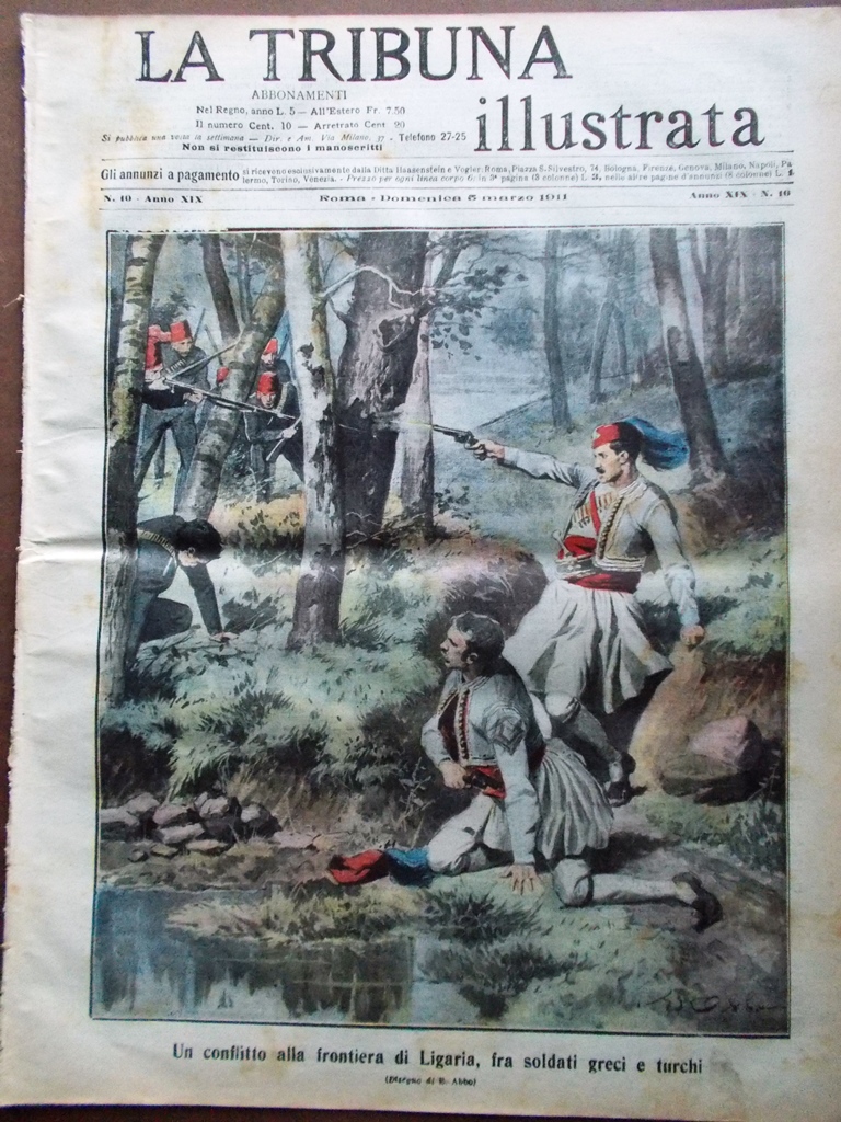 La Tribuna Illustrata 5 Marzo 1911 Peste in Cina Gare …