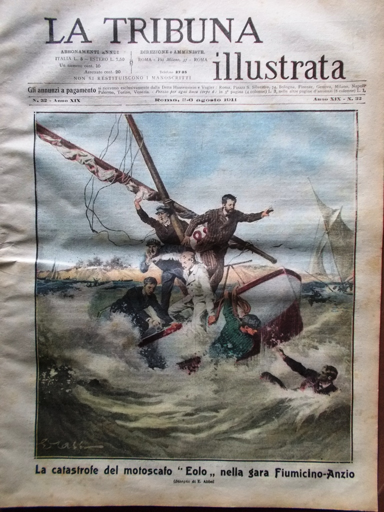 La Tribuna Illustrata 6 Agosto 1911 Eolo Lanthelme Padiglione Emiliano …