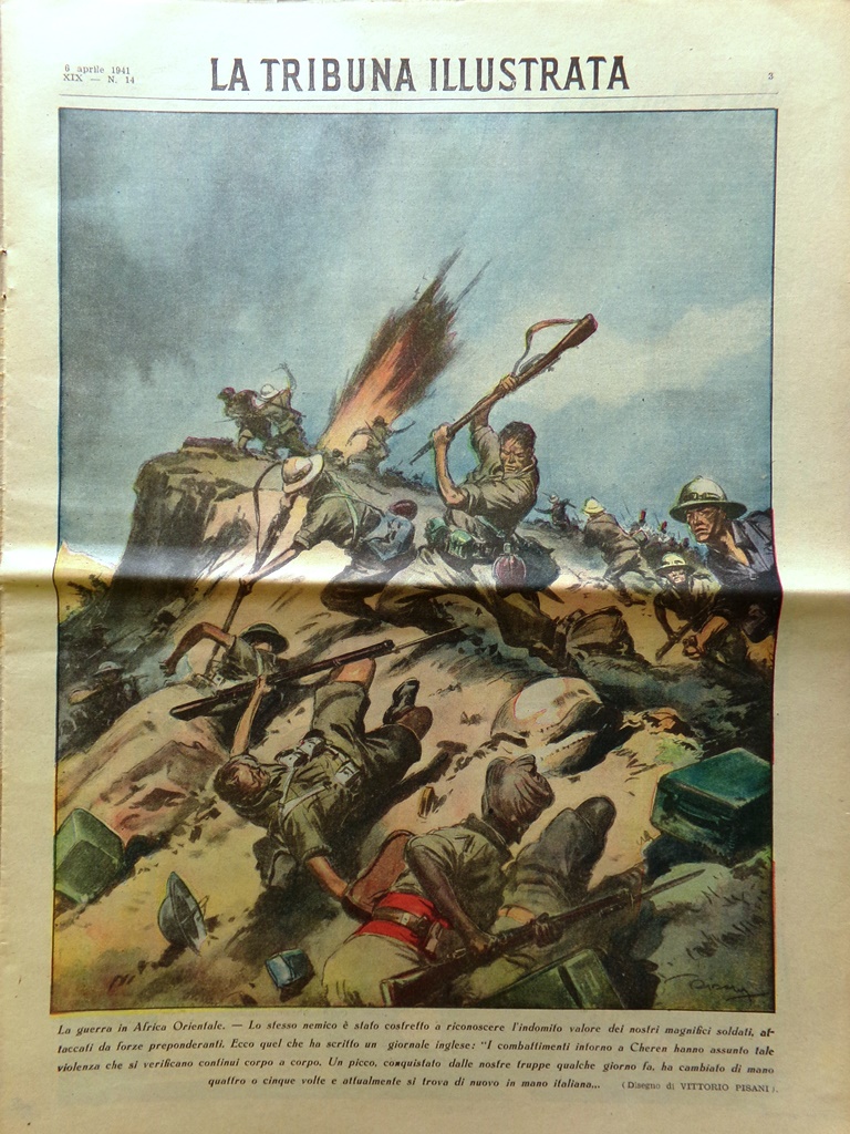 La Tribuna Illustrata 6 Aprile 1941 WW2 Sgambati Jugoslavia Manica …
