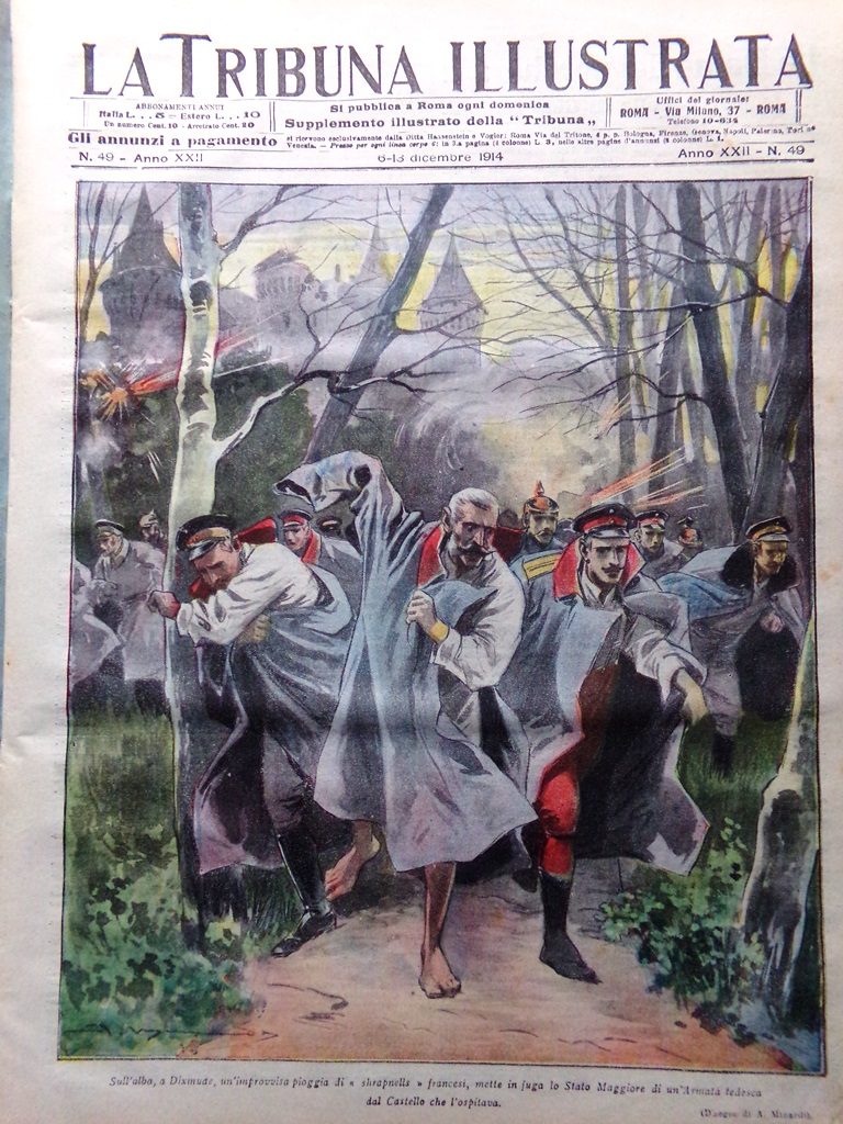 La Tribuna Illustrata 6 Dicembre 1914 WW1 Dixmude Casino Sanremo …