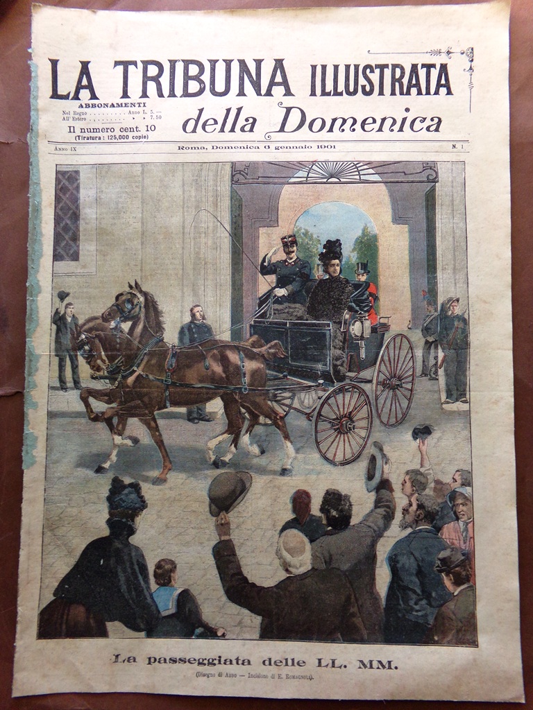La Tribuna Illustrata 6 Gennaio 1901 Margherita Boeri Transvaal Gneisenau …