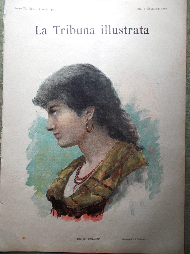 La Tribuna Illustrata 6 Novembre 1892 Trezza Spiritismo Roma Montevideo …