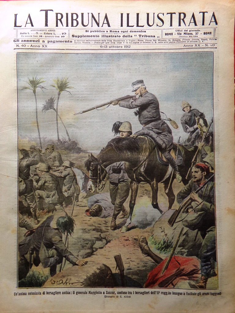 La Tribuna Illustrata 6 Ottobre 1912 Miserabili Derna Zanzur Maggiotto …