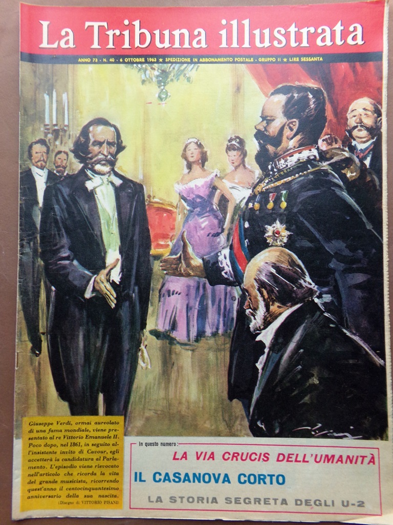 La Tribuna Illustrata 6 Ottobre 1963 Giuseppe Verdi Smith Schweitzer …