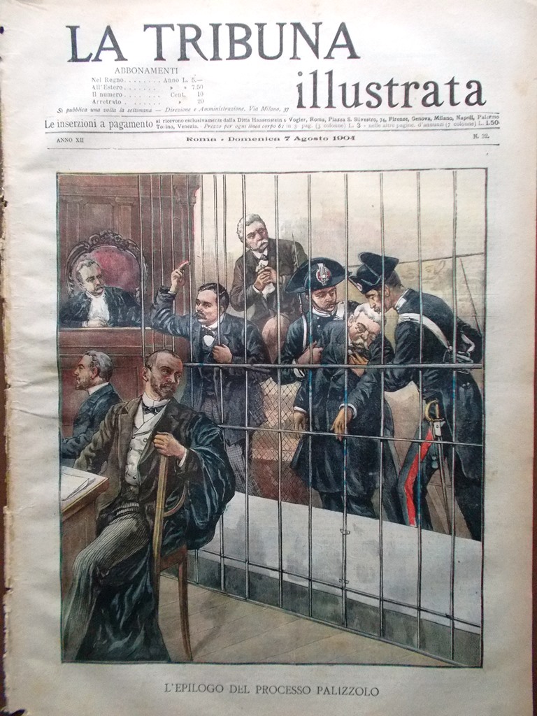 La Tribuna Illustrata 7 Agosto 1904 Plehwe Rapisardi Tempio Roma …