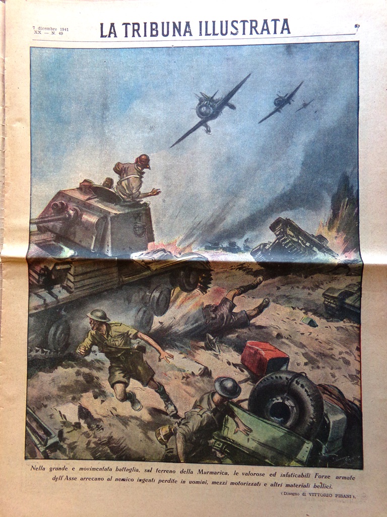 La Tribuna Illustrata 7 Dicembre 1941 WW2 Battaglia in Marmarica …