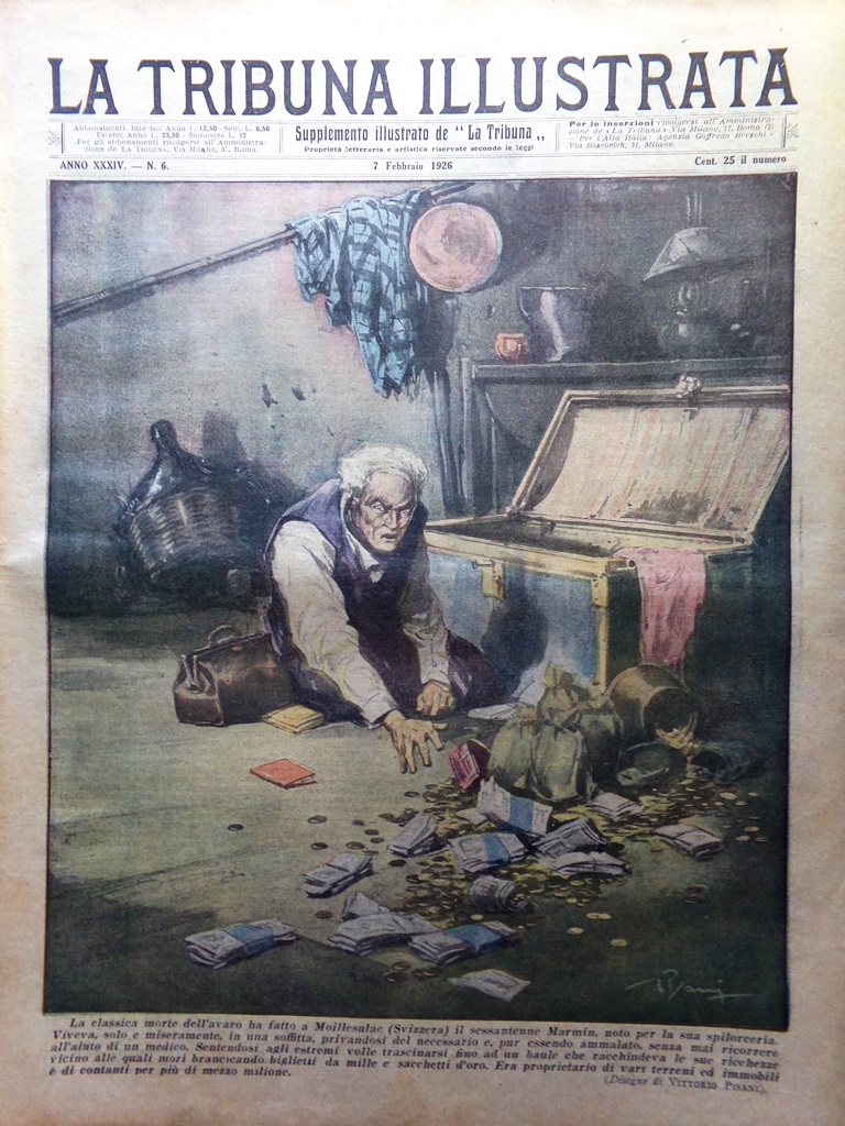 La Tribuna Illustrata 7 Febbraio 1926 Dakin Duce Mercier Cavarziere …