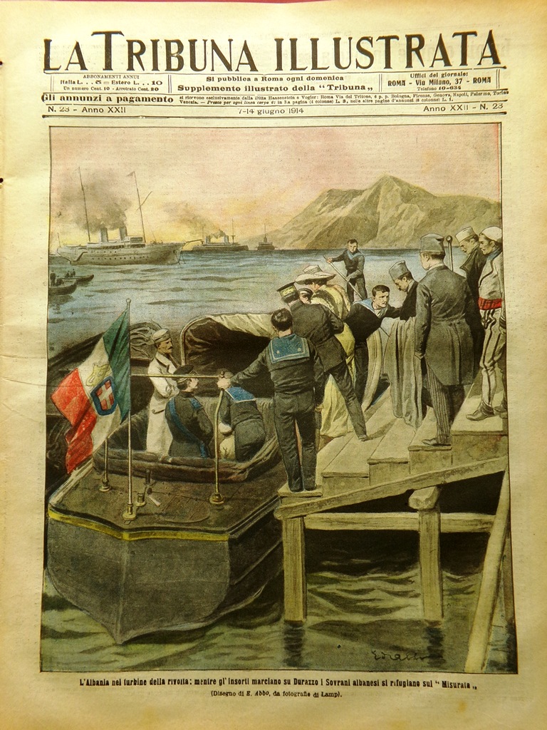 La Tribuna Illustrata 7 Giugno 1914 Albania Concistoro Aminta Festa …