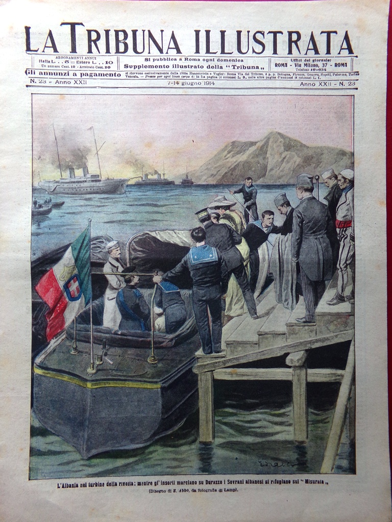 La Tribuna Illustrata 7 Giugno 1914 Albania Concistoro Aminta Festa …