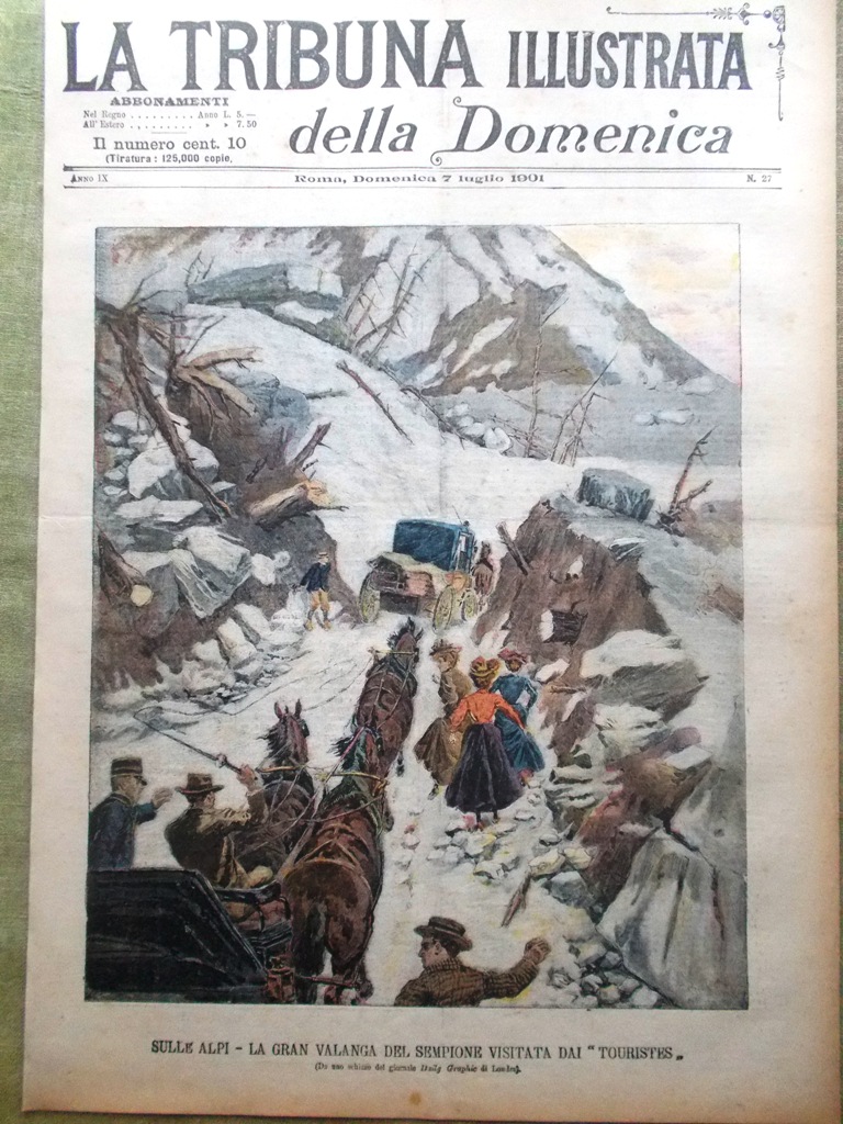 La Tribuna Illustrata 7 Luglio 1901 Valanga del Sempione Polidattilia …